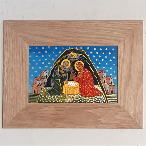 Fixé sous verre: Nativité