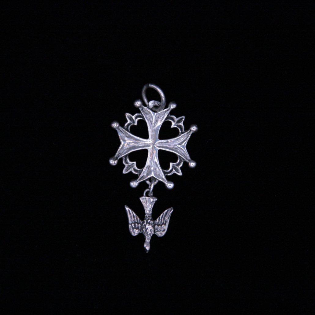 Pendentif Croix Huguenote En Argent 925 - Modèle Femme - Livré Avec Écrin Et Certificat