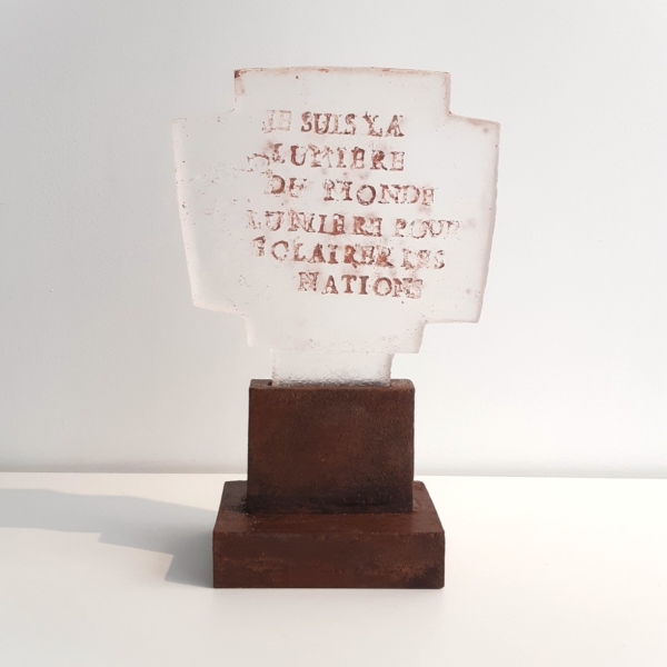 Croix à poser "Je suis la lumière du Monde" F Fenaroli
