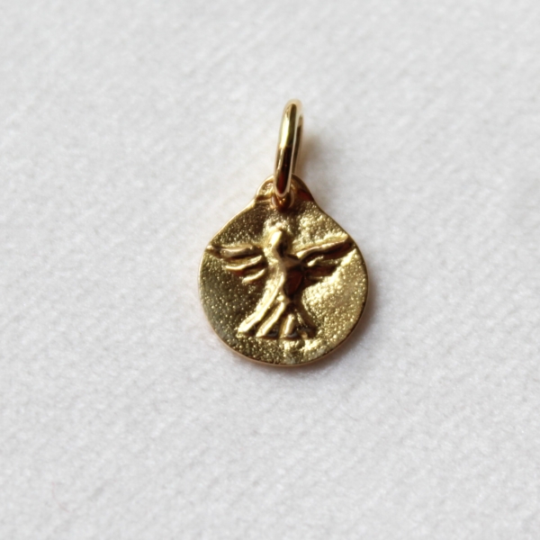Médaille pampille Colombe 9 mm
