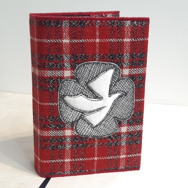Couverture création textile pour bible TOB Esprit Saint