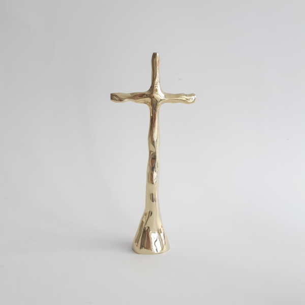 Croix laiton poli S. Le Meur