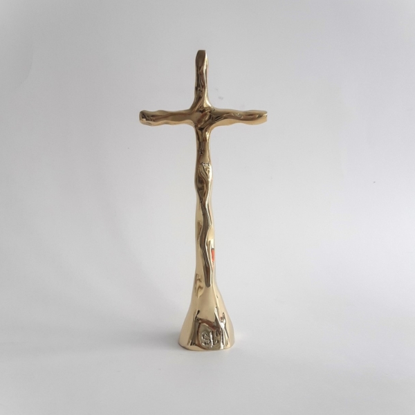Croix laiton poli S. Le Meur
