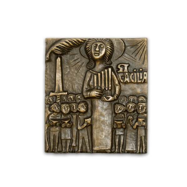 Plaque bronze "Ste Cécile" M