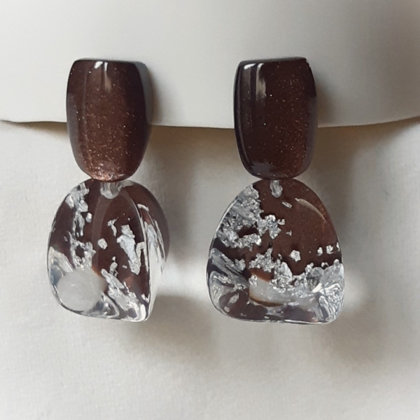 Boucles d'oreilles pépites argent clips MX Design